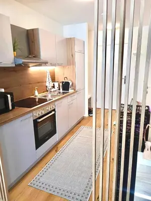 Küche/Küchenzeile in der Unterkunft MollArt Apartment