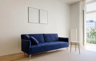 Ein Sitzbereich in der Unterkunft MINIMALISTIC STUDIO NEAR NASCHMARKT
