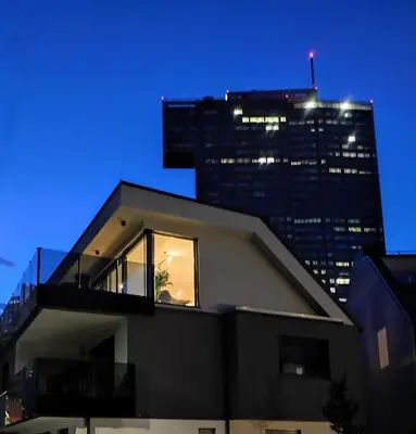 Das Gebäude in dem sich die Ferienwohnung befindet