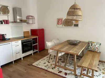 Küche/Küchenzeile in der Unterkunft Pannonia Apartments