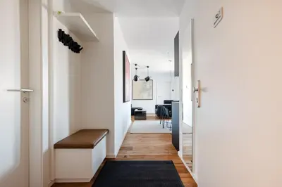 Grundriss der Unterkunft Stylisches Apartment in zentraler Grünruhelage mit Garagenplatz
