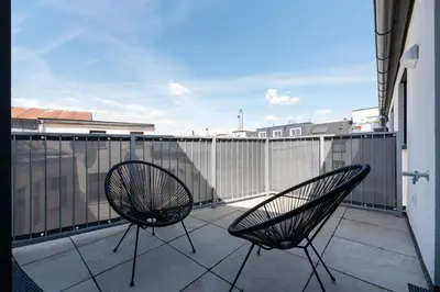 Grundriss der Unterkunft Stylisches Apartment in zentraler Grünruhelage mit Garagenplatz