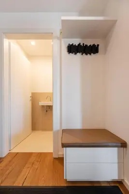 Grundriss der Unterkunft Stylisches Apartment in zentraler Grünruhelage mit Garagenplatz