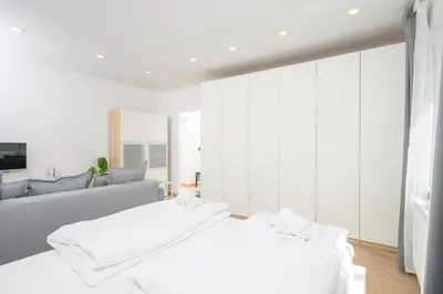 Ein Bett oder Betten in einem Zimmer der Unterkunft Hideaway Favoriten