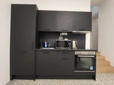 Küche/Küchenzeile in der Unterkunft City Apartment Schotten Vienna