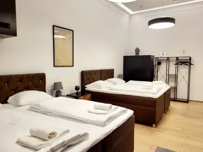 Ein Bett oder Betten in einem Zimmer der Unterkunft City Apartment Schotten Vienna