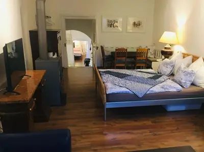 Ein Bett oder Betten in einem Zimmer der Unterkunft Ferienwohnungen Neusiedl am See