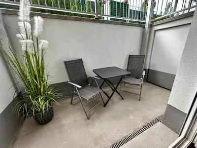 Ein Balkon oder eine Terrasse in der Unterkunft AJO Apartments - Vetmed - Self-Check-in