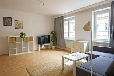 Ein Sitzbereich in der Unterkunft Vienna City Apartment Schottentor