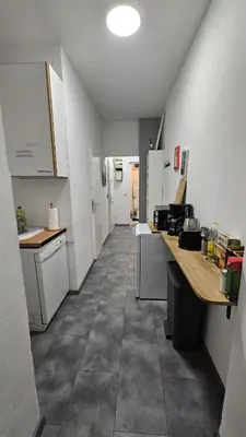 Küche/Küchenzeile in der Unterkunft CozyNite Premium Apartment Hauptbahnhof 1+2
