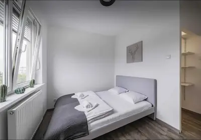 Ein Bett oder Betten in einem Zimmer der Unterkunft Apartment in perfect location