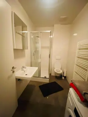 Ein Badezimmer in der Unterkunft Siebenbrunneng. Nice