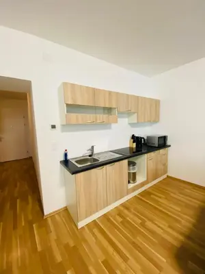 Küche/Küchenzeile in der Unterkunft Siebenbrunneng. Nice