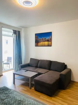 Ein Sitzbereich in der Unterkunft Siebenbrunneng. Nice