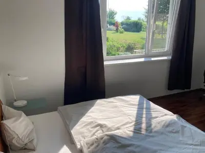 Ein Bett oder Betten in einem Zimmer der Unterkunft Wohnung im Grünen