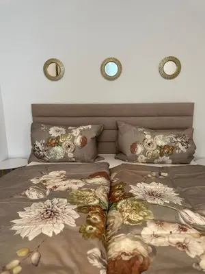 Ein Bett oder Betten in einem Zimmer der Unterkunft Modernes Haus nähe Parndorf