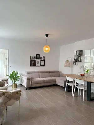 Ein Sitzbereich in der Unterkunft Modernes Haus nähe Parndorf