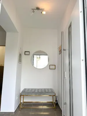 Ein Bett oder Betten in einem Zimmer der Unterkunft Modernes Haus nähe Parndorf