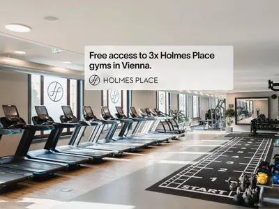 Das Fitnesscenter und/oder die Fitnesseinrichtungen in der Unterkunft Numa Vienna Terra