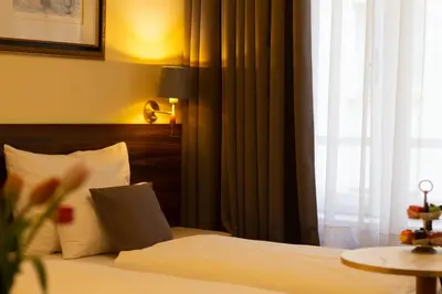 Ein Bett oder Betten in einem Zimmer der Unterkunft City Pension Stephansplatz I Self Check In