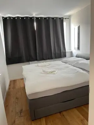 Ein Bett oder Betten in einem Zimmer der Unterkunft FarawayHomes Studio Vienna #H1