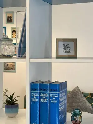 Die Bibliothek in der Ferienwohnung