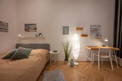 Ein Sitzbereich in der Unterkunft Cosy City Center Apartment