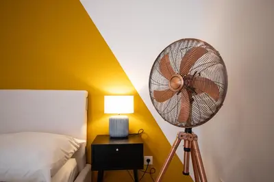 Ein Bett oder Betten in einem Zimmer der Unterkunft Central brand-new apartment with a patio