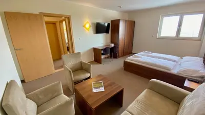 Ein Bett oder Betten in einem Zimmer der Unterkunft Weinland