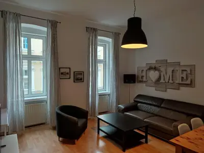 Ein Sitzbereich in der Unterkunft Apartments near Schönbrunn