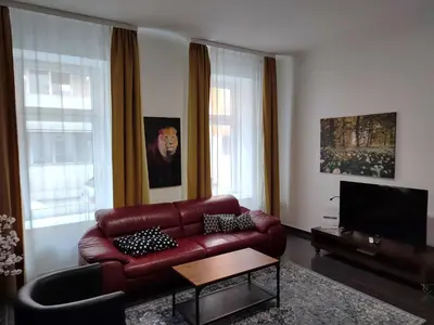 Ein Sitzbereich in der Unterkunft Apartments near Schönbrunn Palace