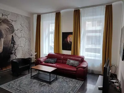 Ein Sitzbereich in der Unterkunft Apartments near Schönbrunn Palace