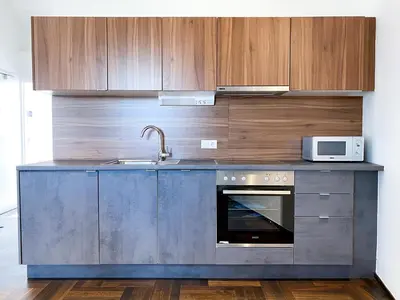 Küche/Küchenzeile in der Unterkunft Penthouse Wien mit Parkplatz und Balkon