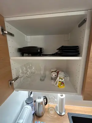 Küche/Küchenzeile in der Unterkunft Magnolia Apartment Vienna