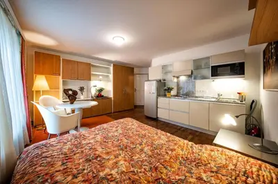 Küche/Küchenzeile in der Unterkunft Schlossquadrat Apartement 14 A