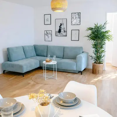 Ein Sitzbereich in der Unterkunft Suites in Mödling