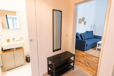 Ein Sitzbereich in der Unterkunft Vienna City Apartment 1020 Vienna