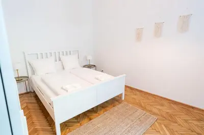 Ein Bett oder Betten in einem Zimmer der Unterkunft Vienna City Apartment 1020 Vienna