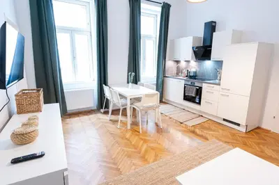 Küche/Küchenzeile in der Unterkunft Vienna City Apartment 1020 Vienna