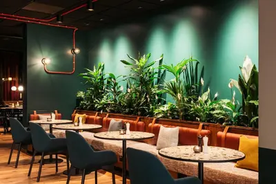 Ein Sitzbereich in der Unterkunft Hotel Schani UNO City