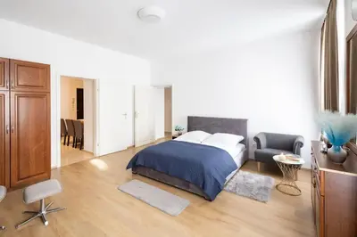 Ein Bett oder Betten in einem Zimmer der Unterkunft Diamond Apartment Vienna