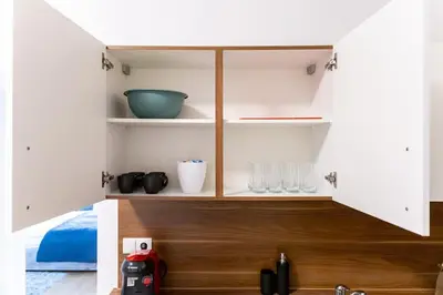 Küche/Küchenzeile in der Unterkunft Diamond Apartment Vienna