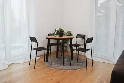 Grundriss der Unterkunft Cozy & Stylish Appartment in Vienna - 1 min to U3 Metro - Quiet Area with Shops nearby