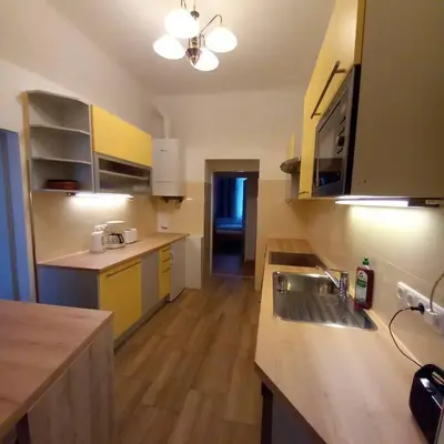 Küche/Küchenzeile in der Unterkunft Altbauwohnung neu saniert - für Familien geeignet