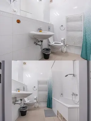 Ein Badezimmer in der Unterkunft Comfortable 2-Bedroom Apartment in Vienna