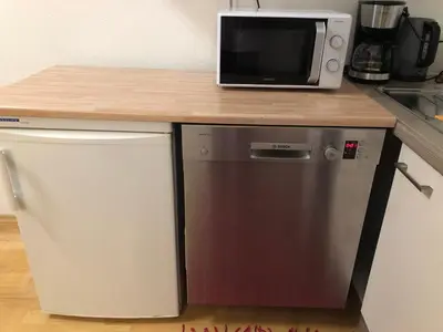 Küche/Küchenzeile in der Unterkunft CozyNite Premium Apartment Hernals 1