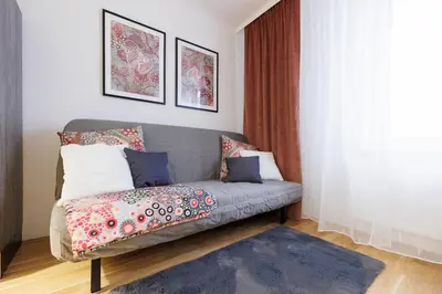 Ein Bett oder Betten in einem Zimmer der Unterkunft NEW! ShalalaLiving - Lucky strike! Cozy & Homely near Schönbrunn PG20