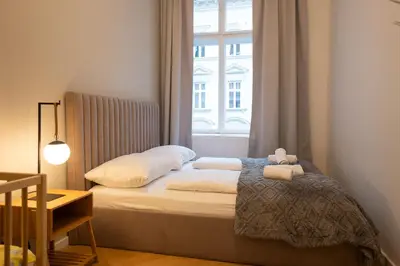 Ein Bett oder Betten in einem Zimmer der Unterkunft Spacious 110м2 flat in the city center