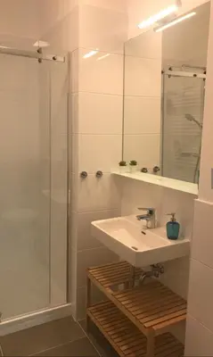 Ein Badezimmer in der Unterkunft Schindler