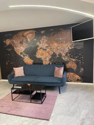 Ein Sitzbereich in der Unterkunft Hagenauer House